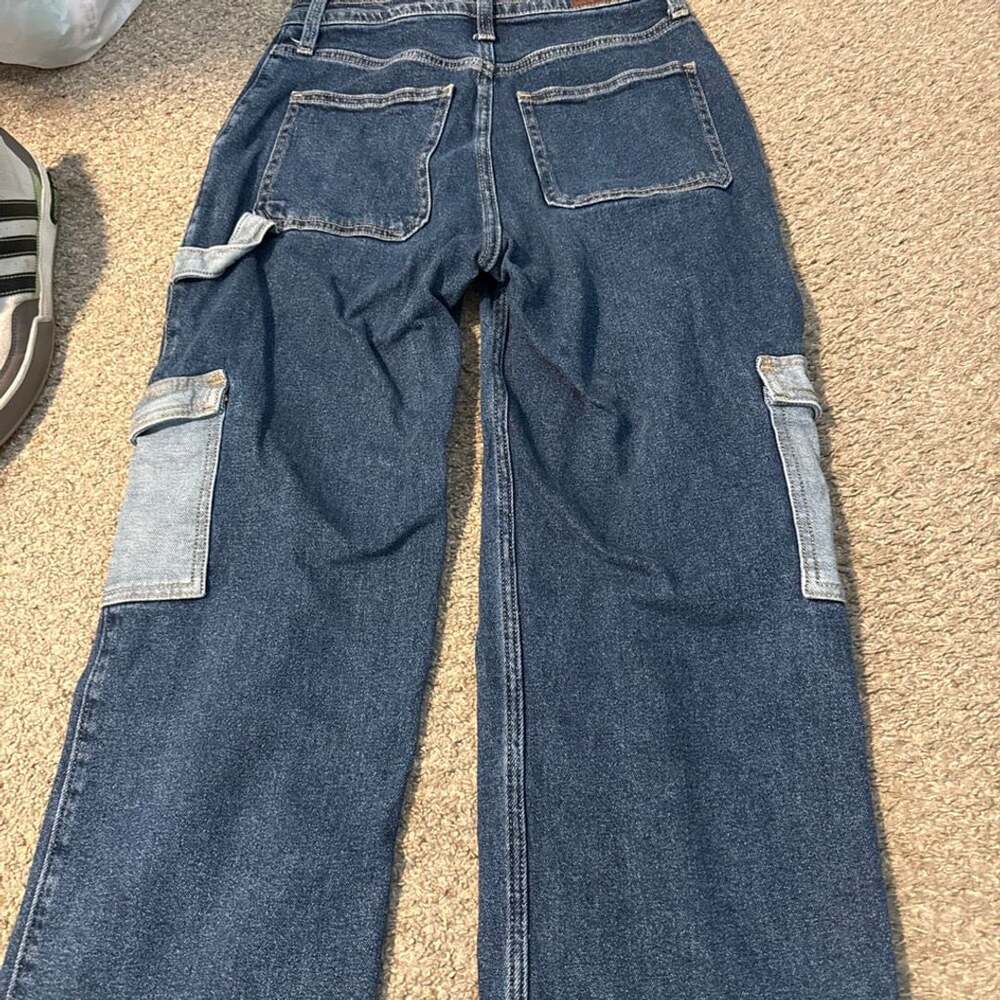Hollister Ultra High-Rise Dad Jean W27 L29 Blue